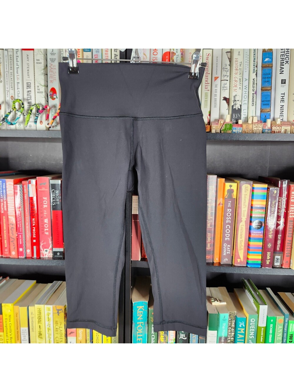 Lululemon Wunder Under High-Rise Crop Leggings Black Women's Size 6